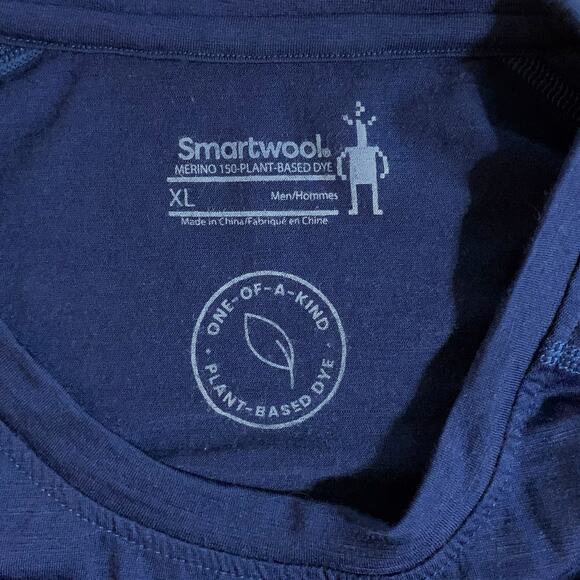 Smartwool Merino 150 Plant Based Dye Short Sleeve Shirt Blue T-shirt Men's XL - Picture 6 of 9